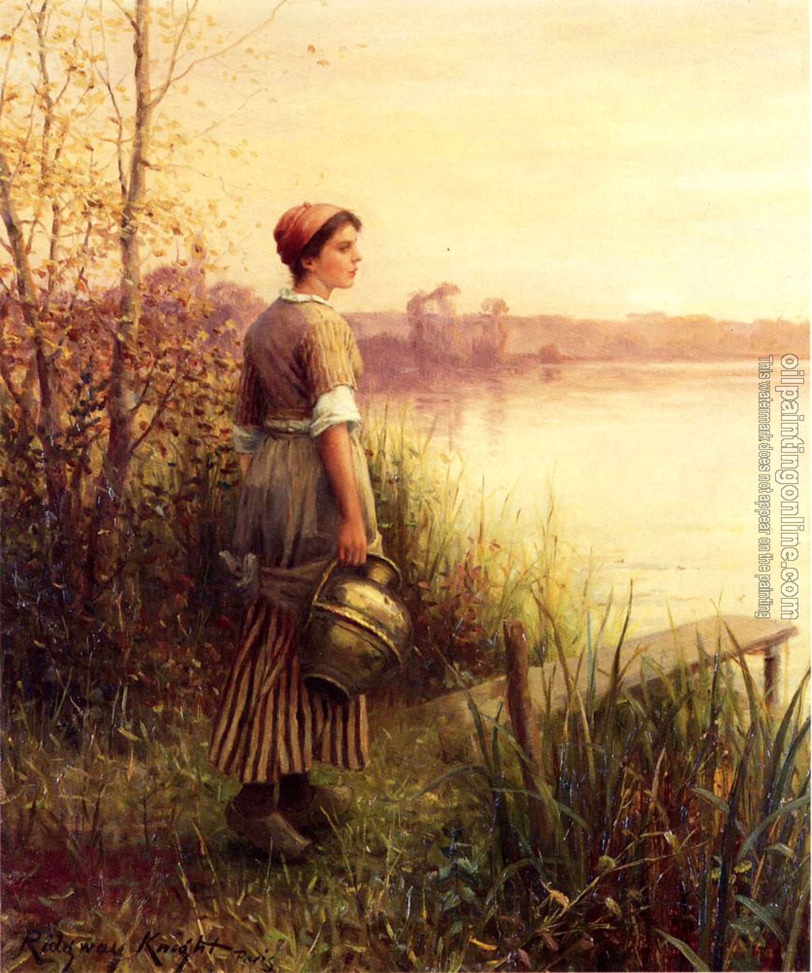 Daniel Ridgway Knight - The Golden Sunset